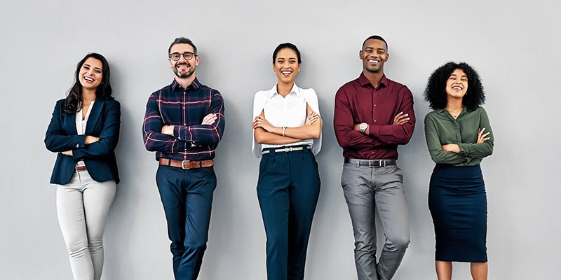 Group of diverse business professionals