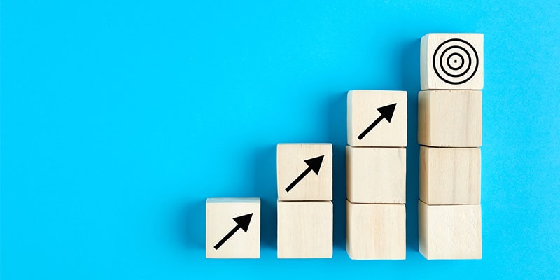 arrow blocks pointing to target