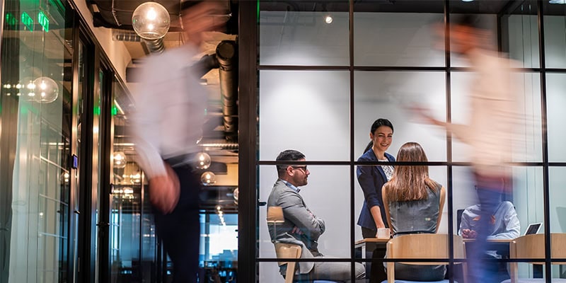 Modern office employees