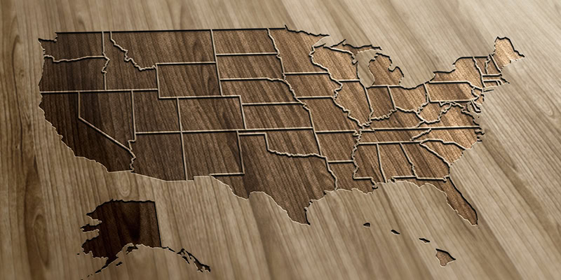 Map of U.S. states