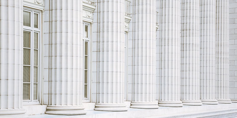 Columns of government building